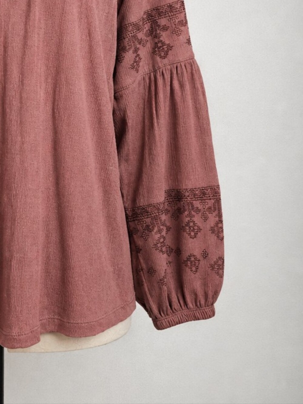 Maurices Mauve-Rose Embroidered Peasant Tunic - Picture 7 of 7